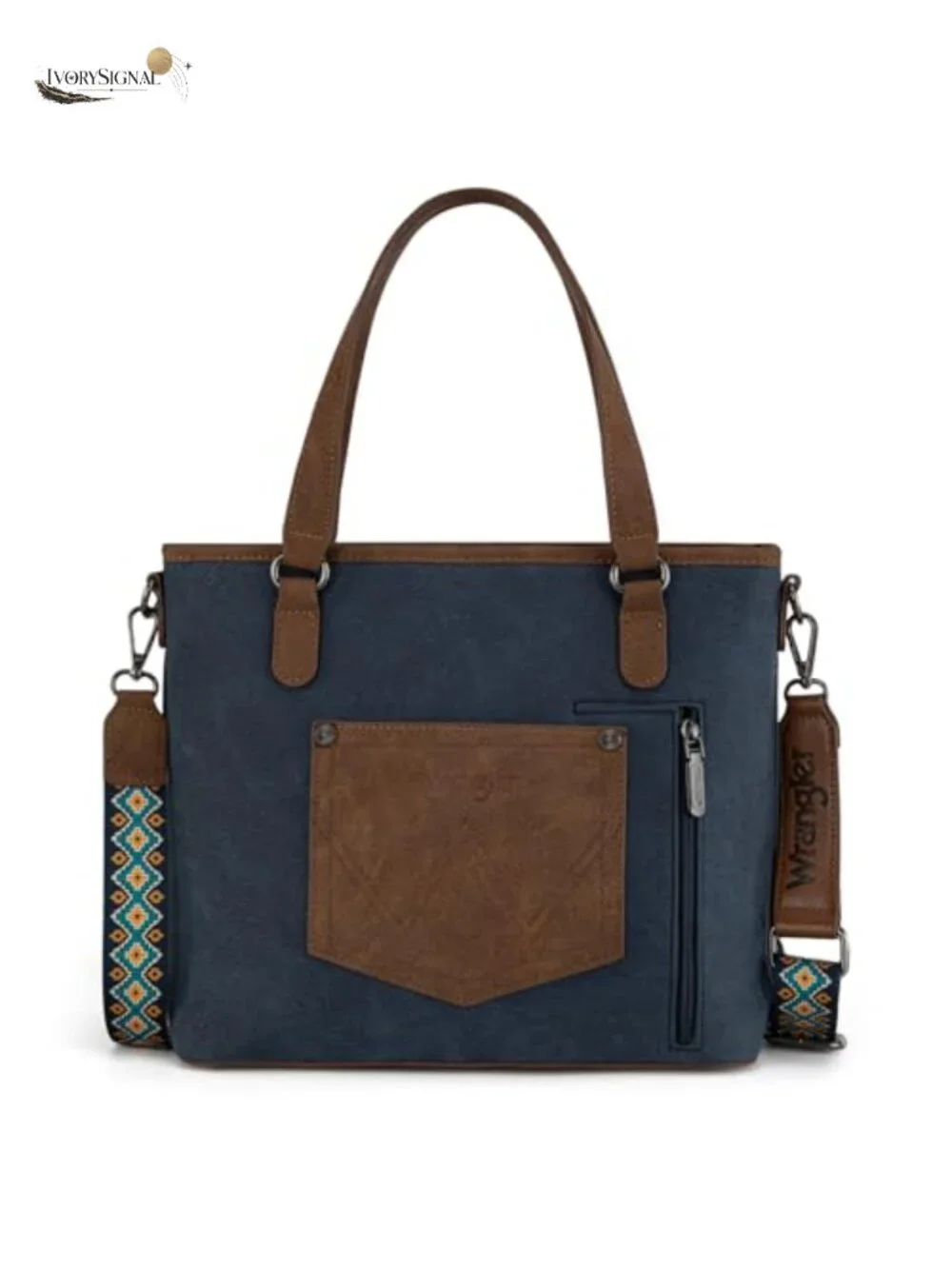 Western Aztec Tote Bag with Detachable Strap Satchel Handbag